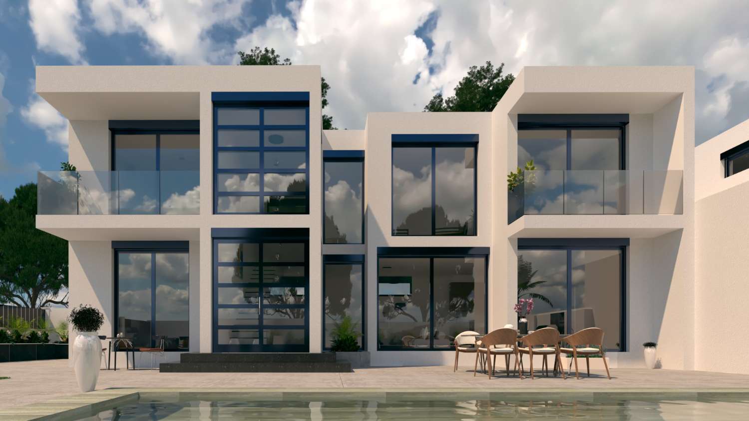 Casa moderna en construcción en L'Ametlla de Mar